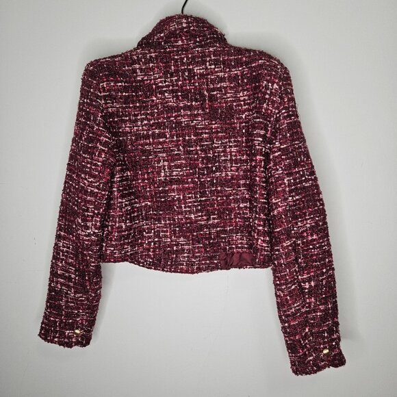 REVOLVE Red Tweed Ski Jacket - Picture 7 of 11